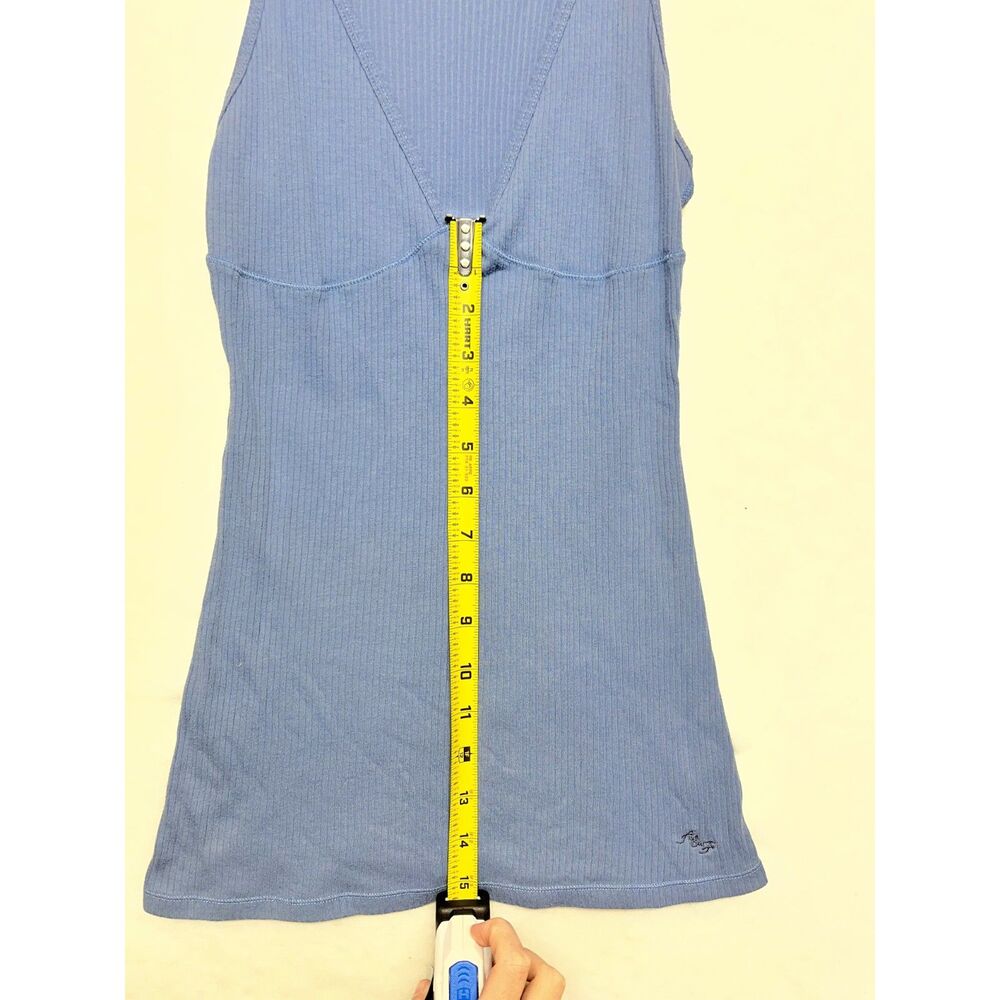 Vintage Abercrombie & Fitch Y2K ribbed tank top blue small layering tank top - Picture 6 of 9